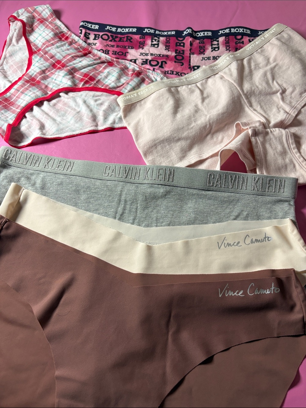 Calvin Klein & Vince Camuto Mixed Underwear Set - Pink, Gray, Cream, Brown